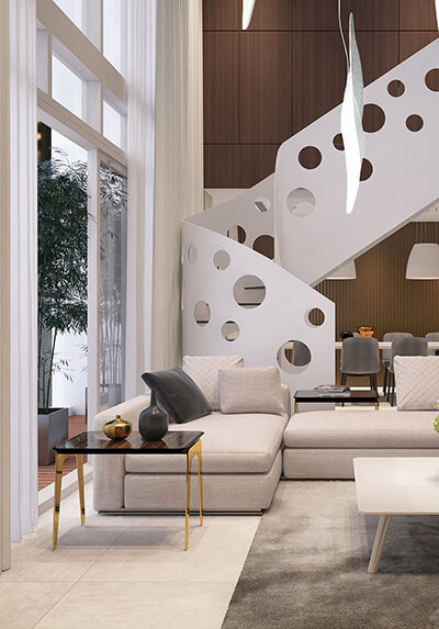  Thiết kế nội thất căn hộ Duplex Mandarin