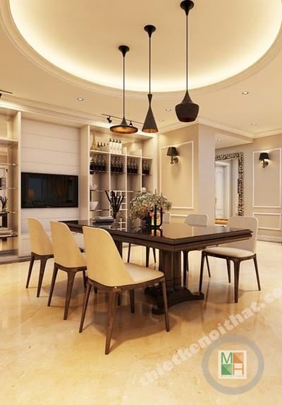 Thiết kế nội thất căn hộ chung cư tân cổ điển cao cấp Mandarin Garden