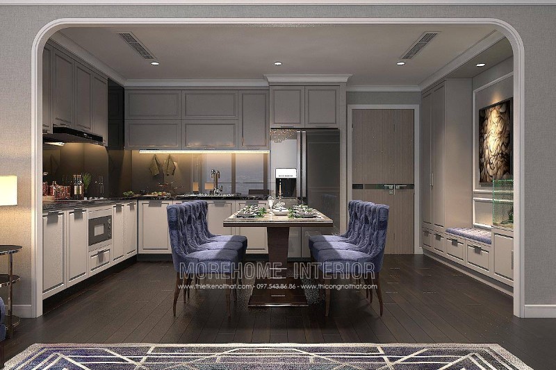 Thiết kế nội thất phòng bếp chung cư