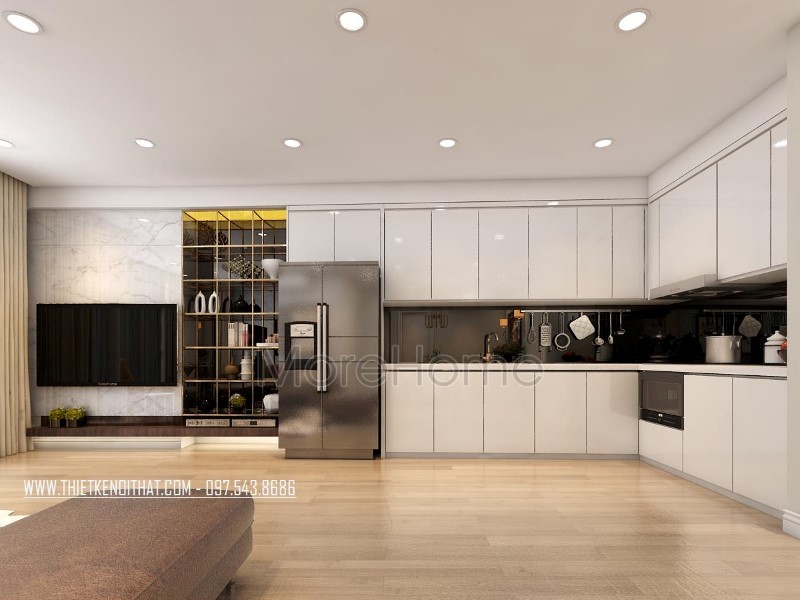 Thiết kế nội thất phòng bếp chung cư