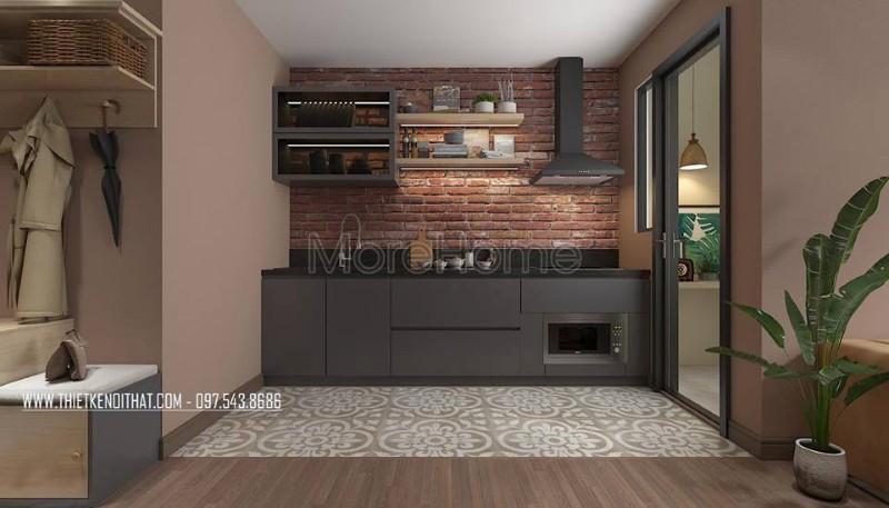 Thiết kế nội thất phòng bếp chung cư