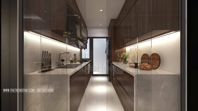 Thiết kế nội thất phòng bếp chung cư
