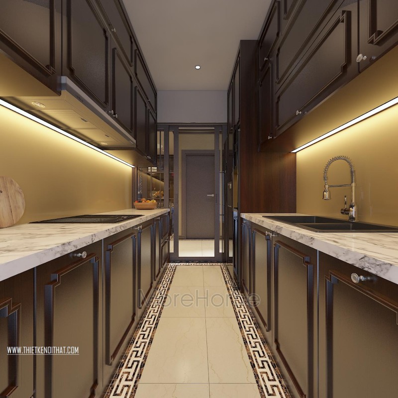 Thiết kế nội thất phòng bếp chung cư