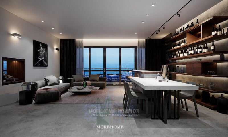 Mẫu nội thất chung cư mở thoáng đãng + tiện nghi