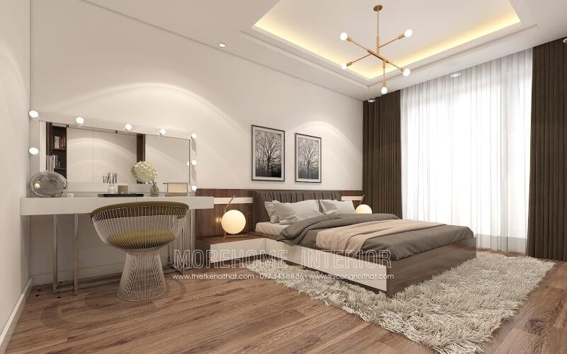 Thiết kế giường giường ngủ bố mẹ phong cách hiện đại và trẻ trung